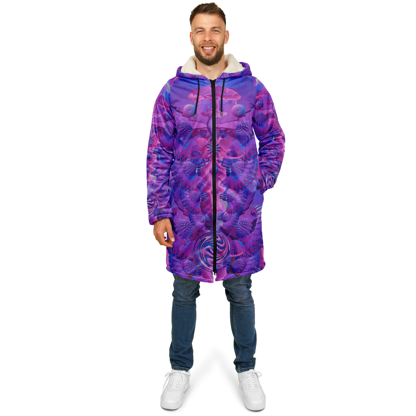 Shroom Flower of Life Purple Cloak