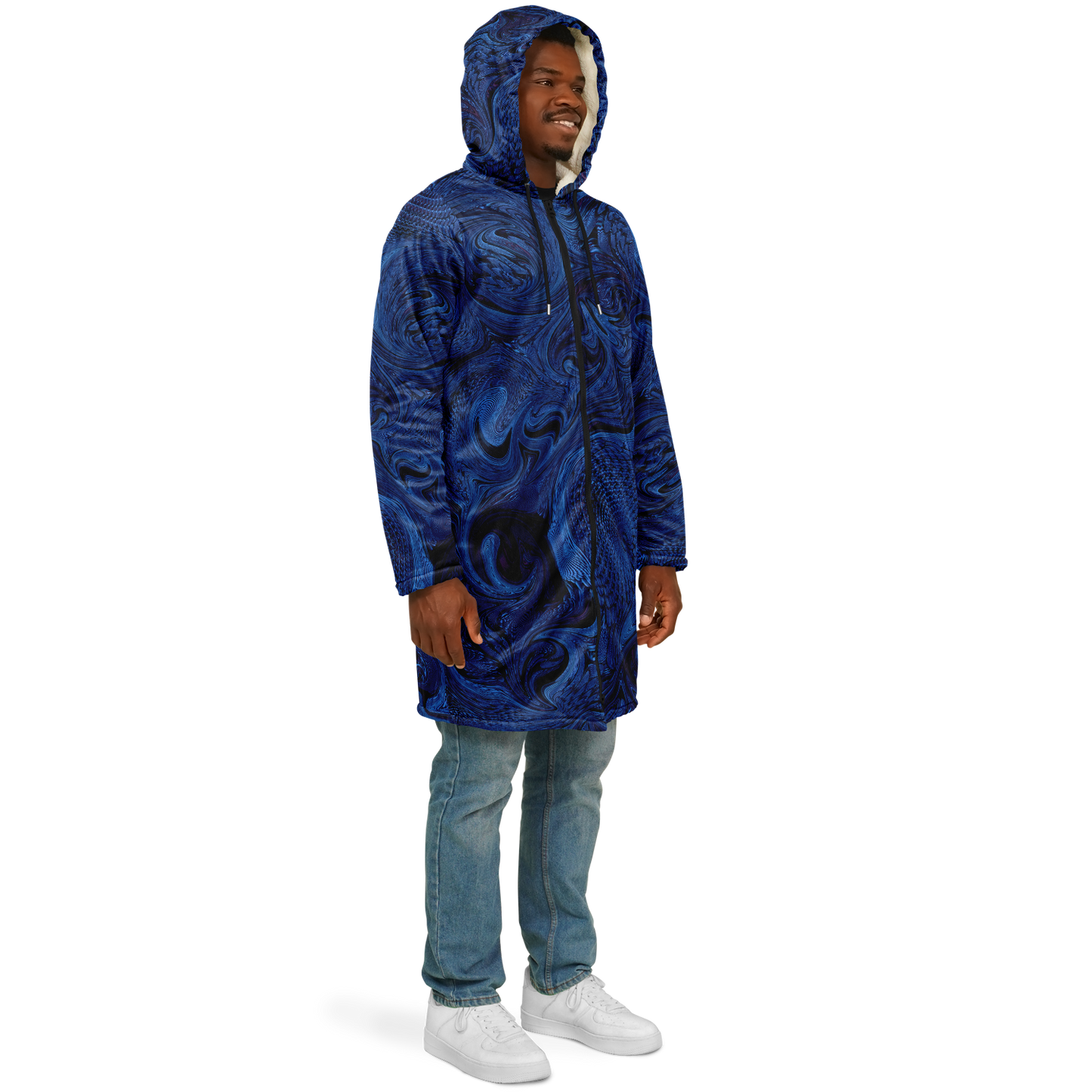 Metallic Blue Fractal Cloak