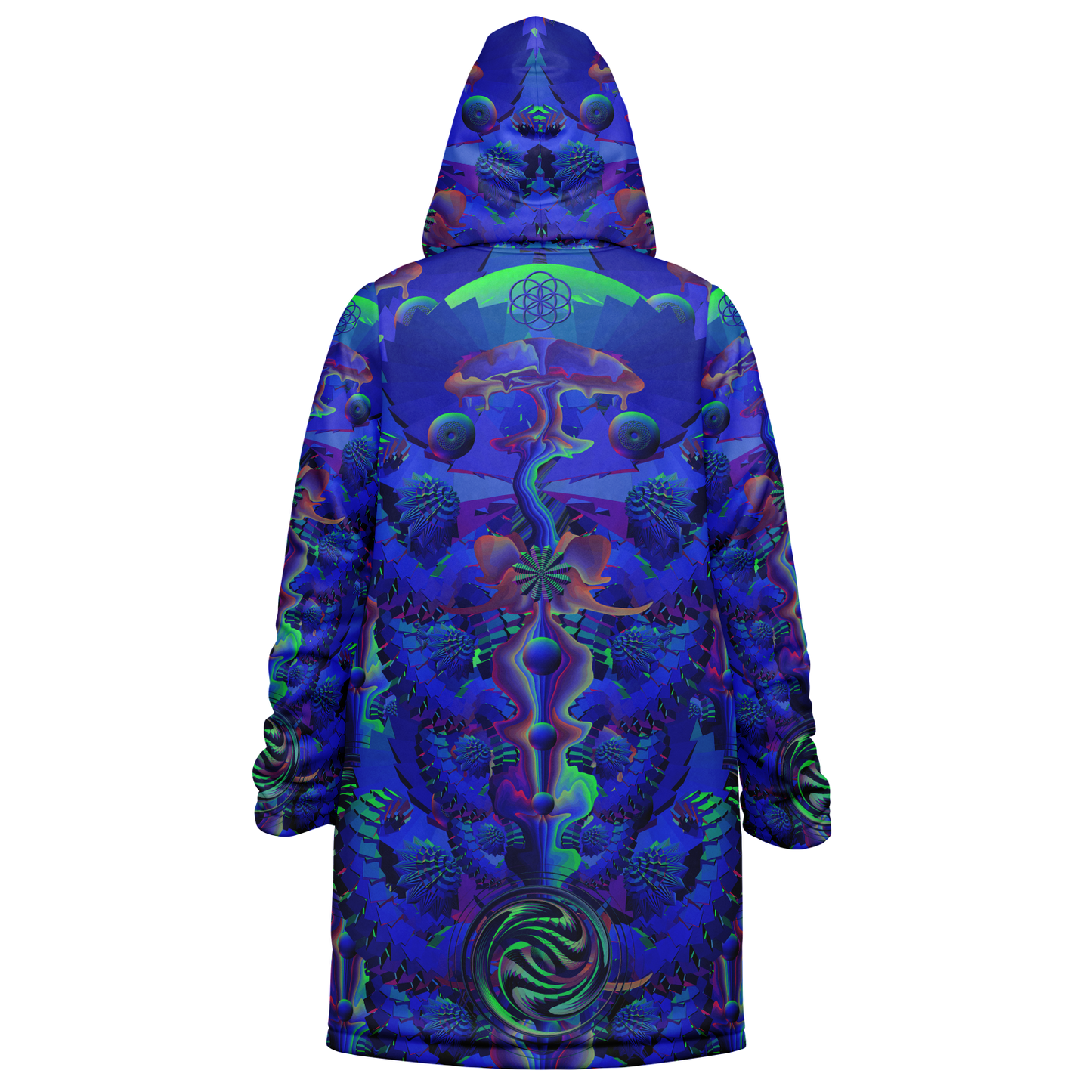 Shroom Flower of Life Blue Cloak