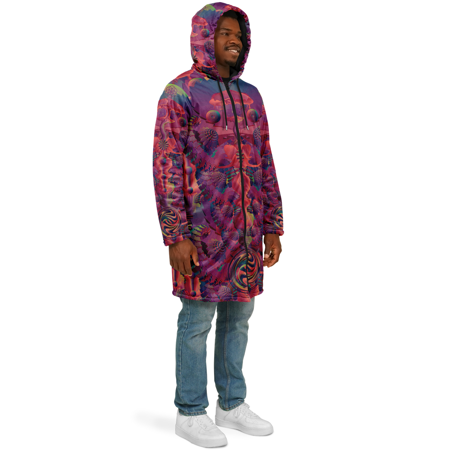 Shroom Flower of Life Fuchsia Cloak