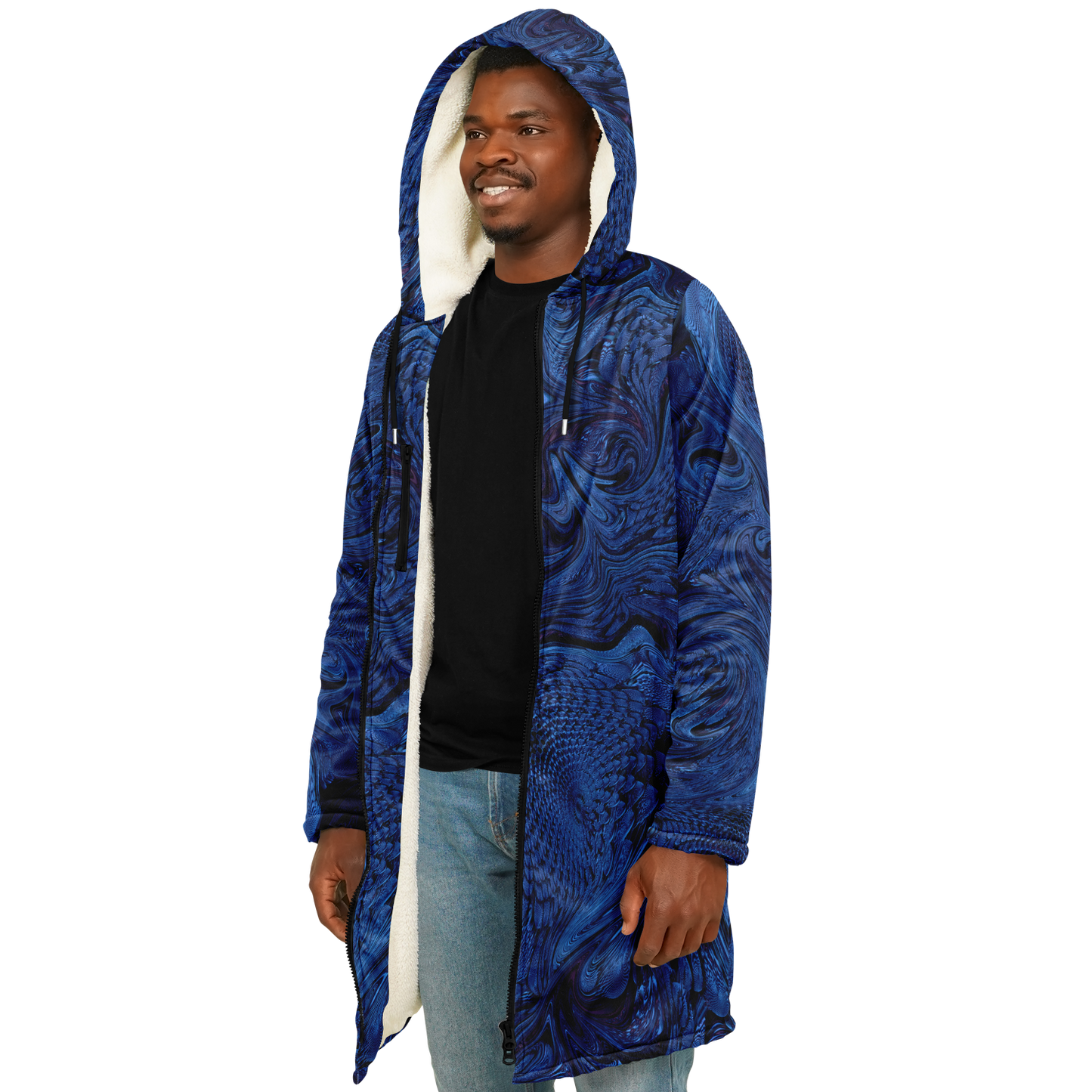 Metallic Blue Fractal Cloak