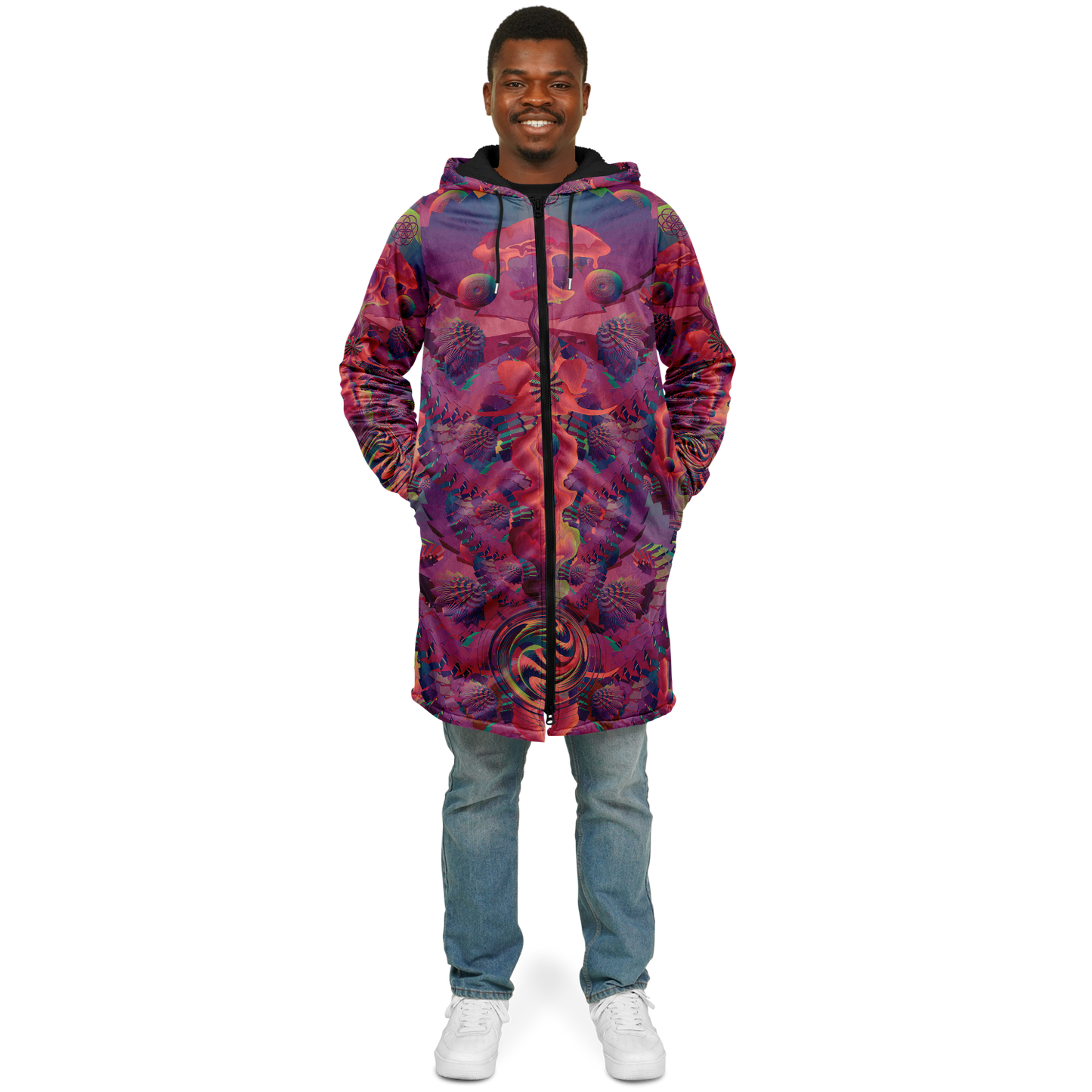 Shroom Flower of Life Fuchsia Cloak