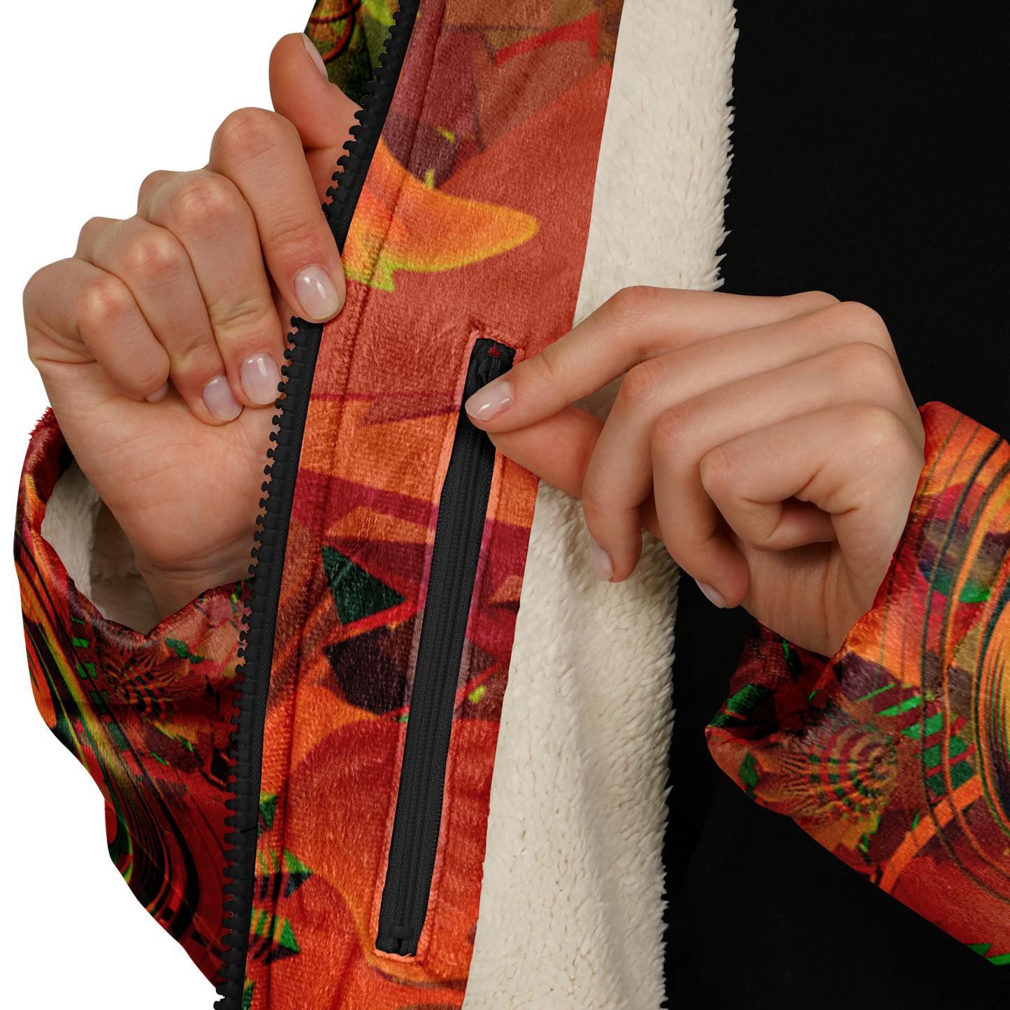 Shroom Flower of Life Orange Cloak