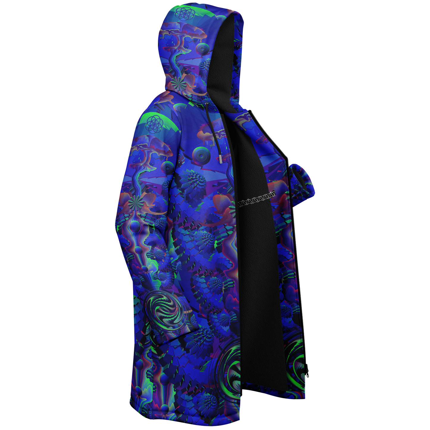 Shroom Flower of Life Blue Cloak