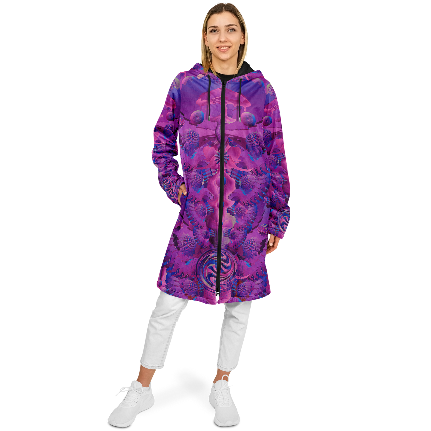 Shroom Flower of Life Pink Cloak