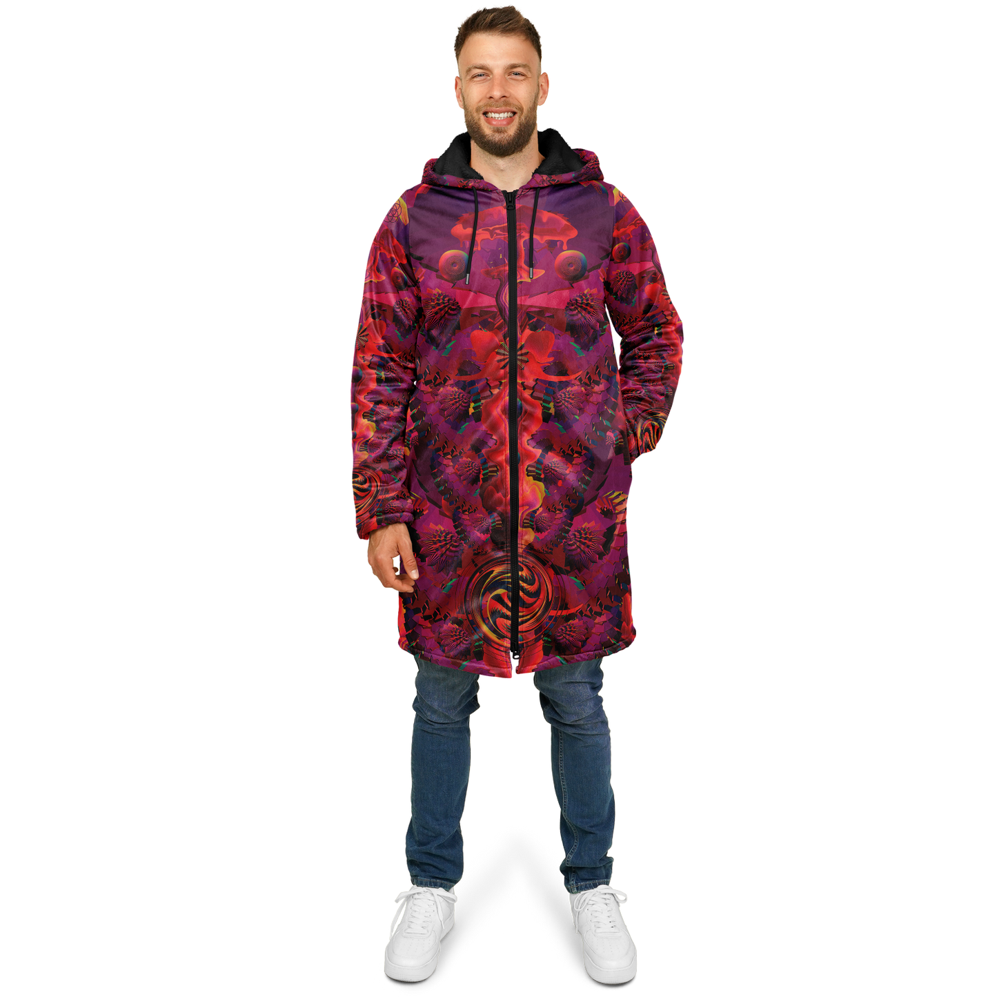 Shroom Flower of Life Red Cloak