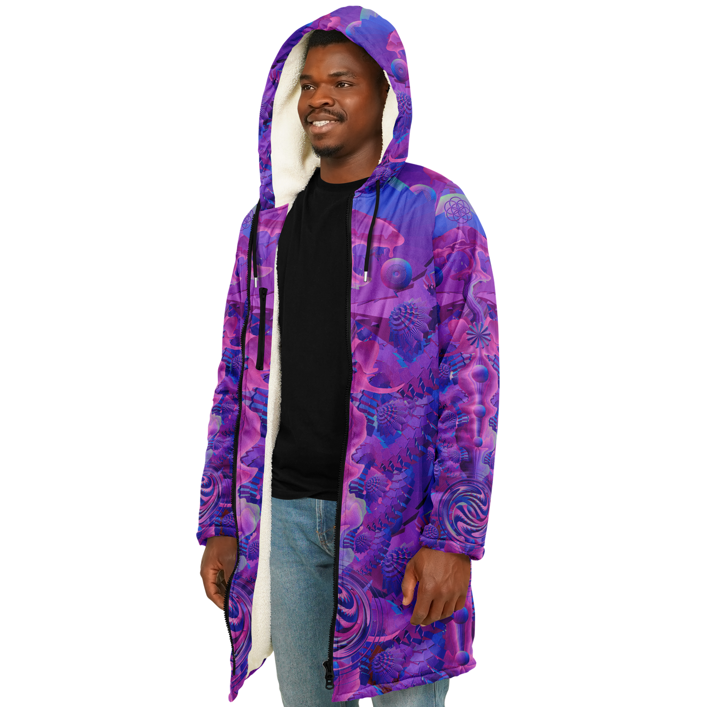 Shroom Flower of Life Purple Cloak