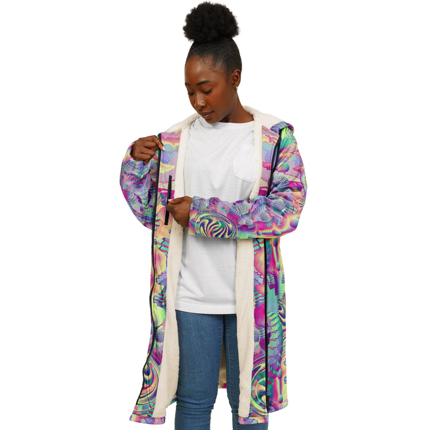 Shroom Flower of Life Pastel Rainbow Cloak