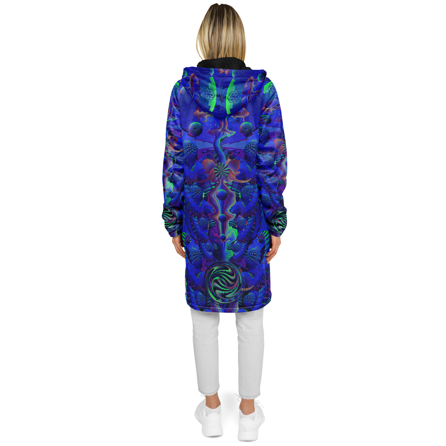 Shroom Flower of Life Blue Cloak