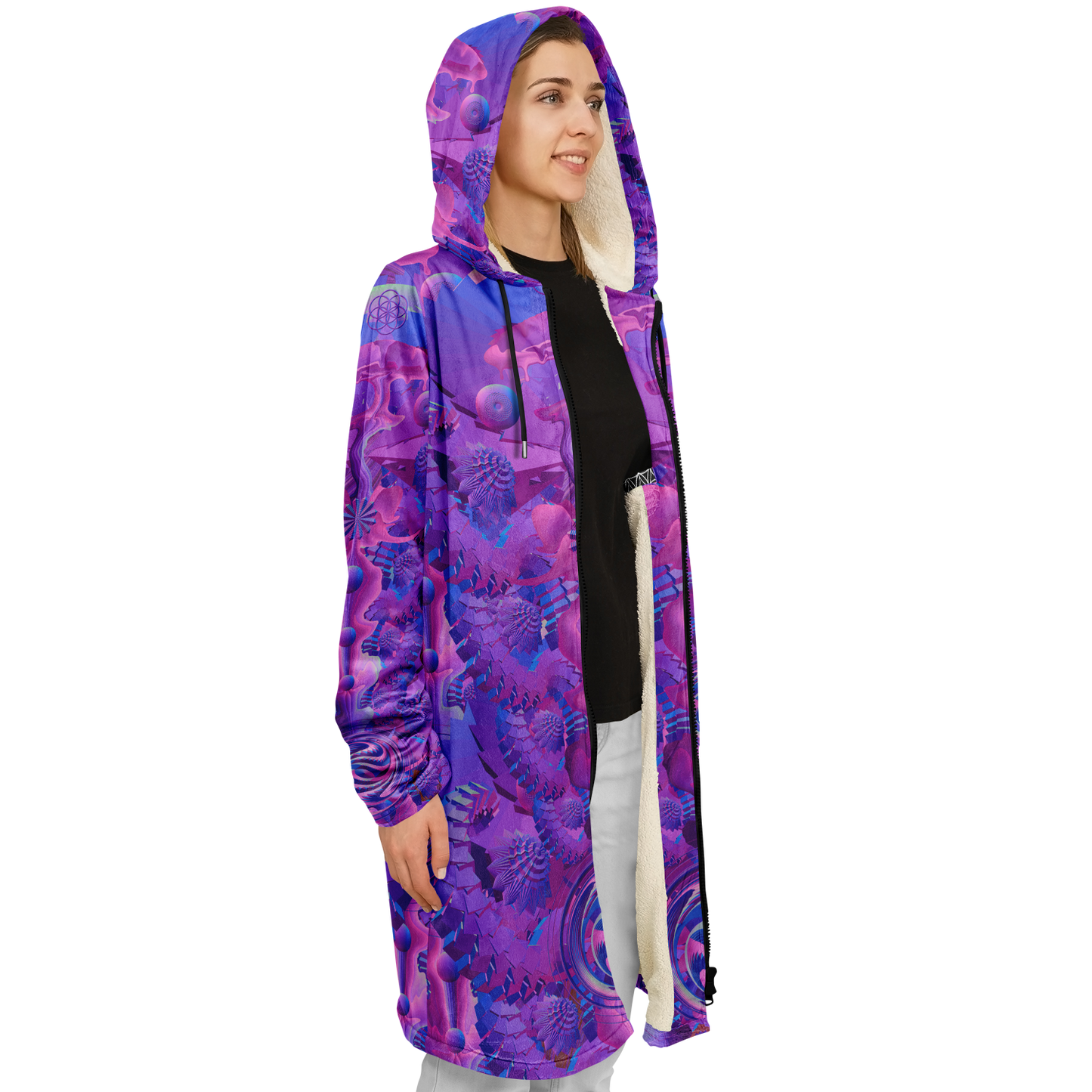 Shroom Flower of Life Purple Cloak