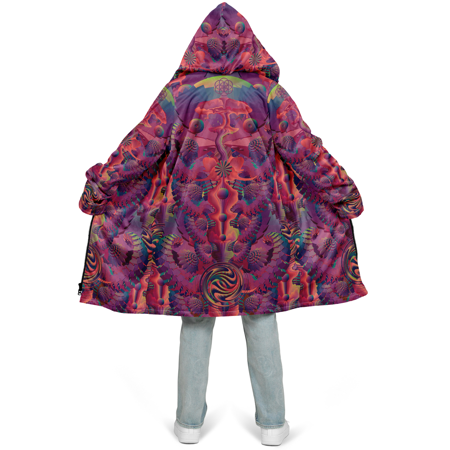 Shroom Flower of Life Fuchsia Cloak