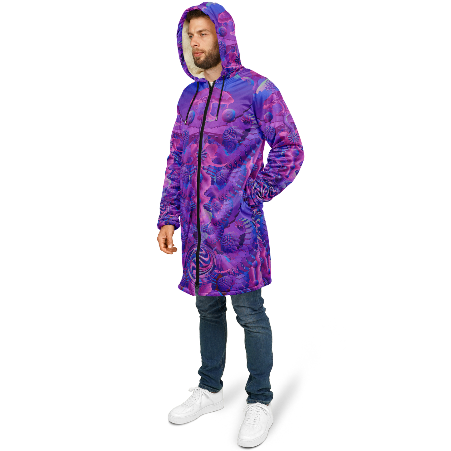 Shroom Flower of Life Purple Cloak