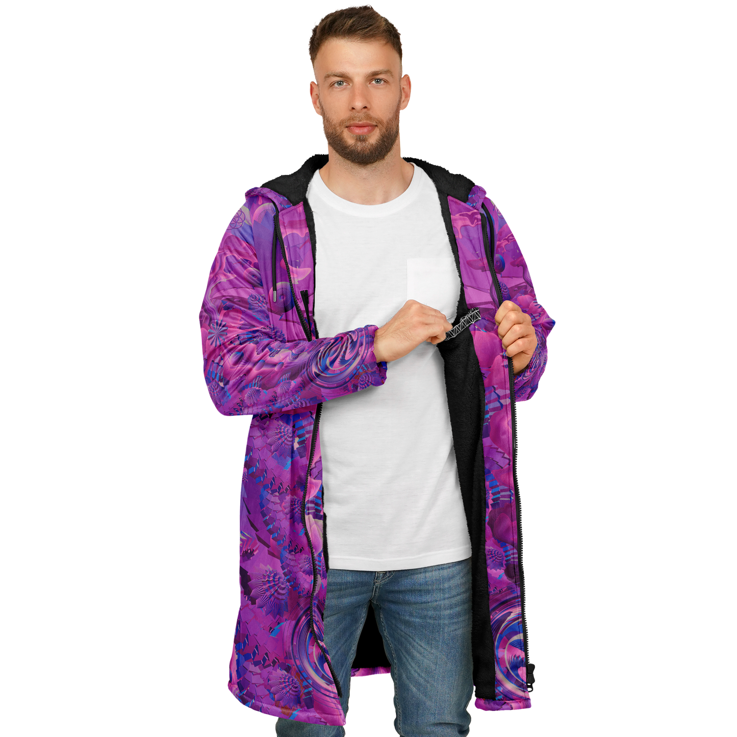 Shroom Flower of Life Pink Cloak