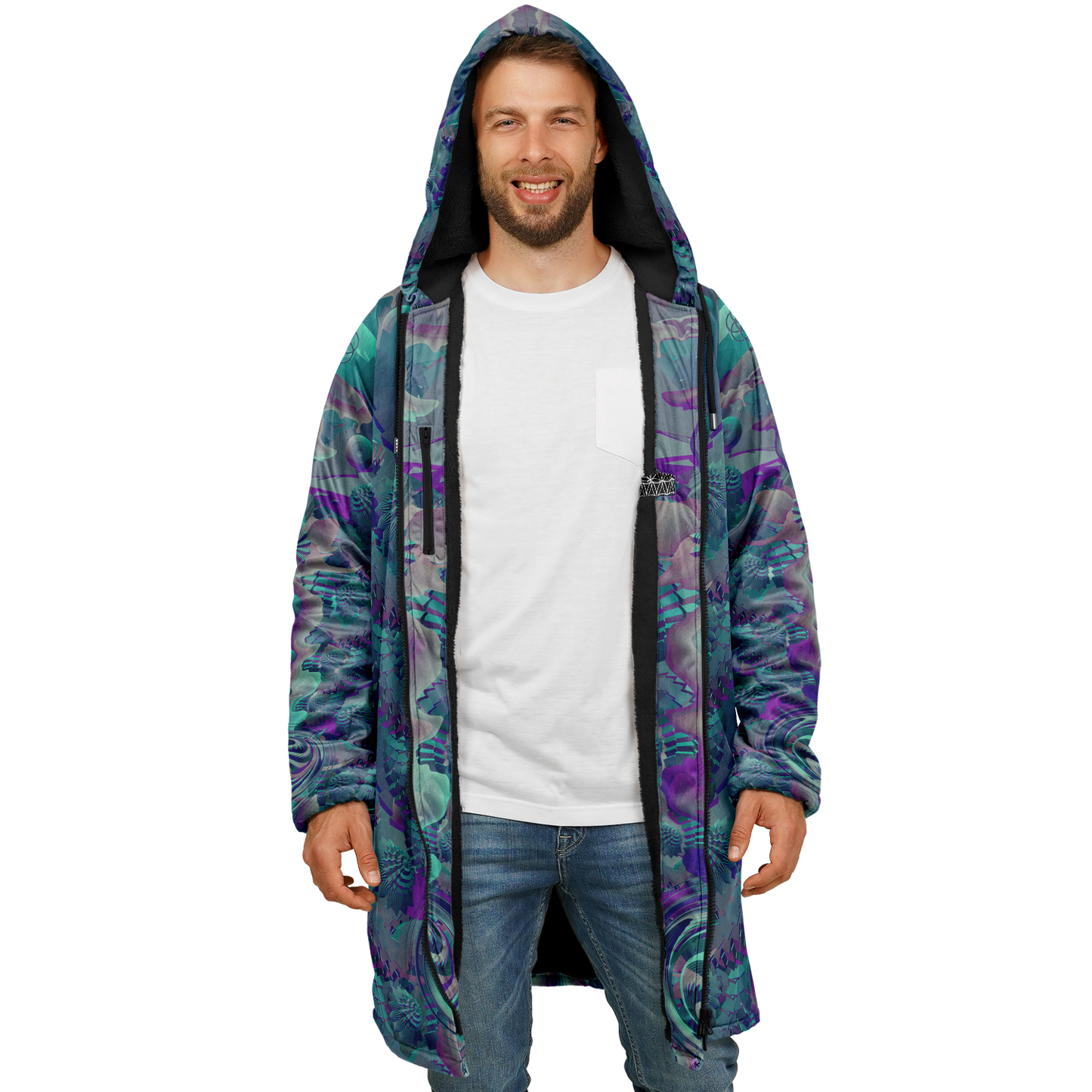 Shroom Flower of Life Teal Cloak