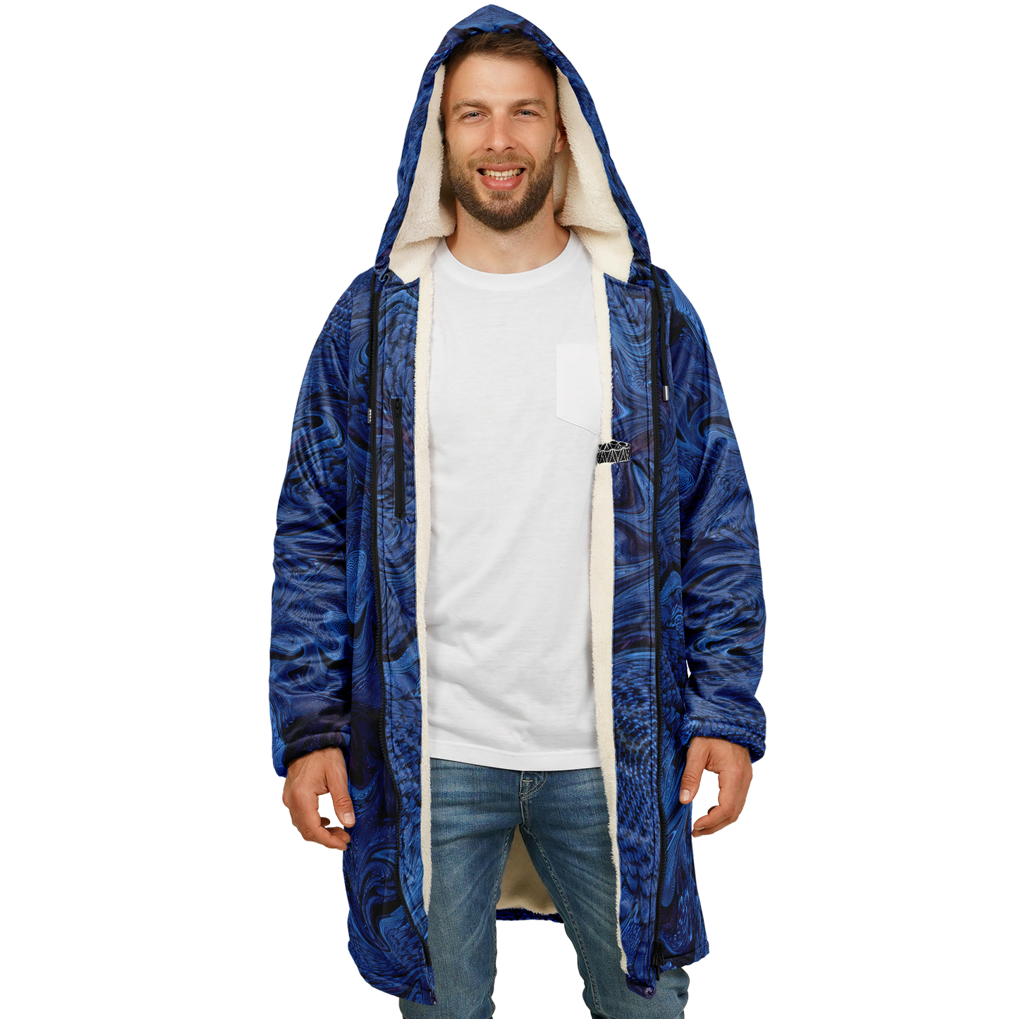Metallic Blue Fractal Cloak