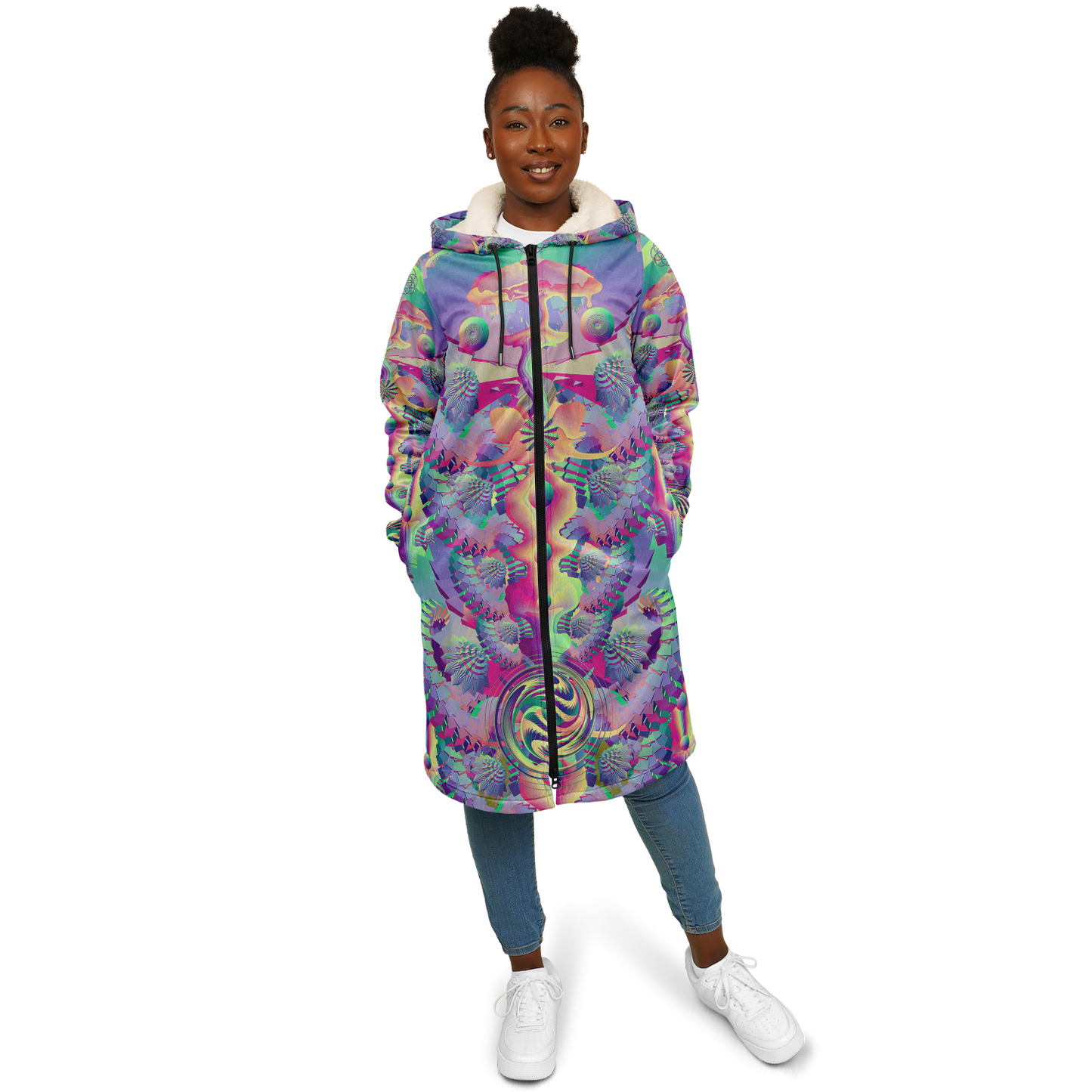 Shroom Flower of Life Pastel Rainbow Cloak