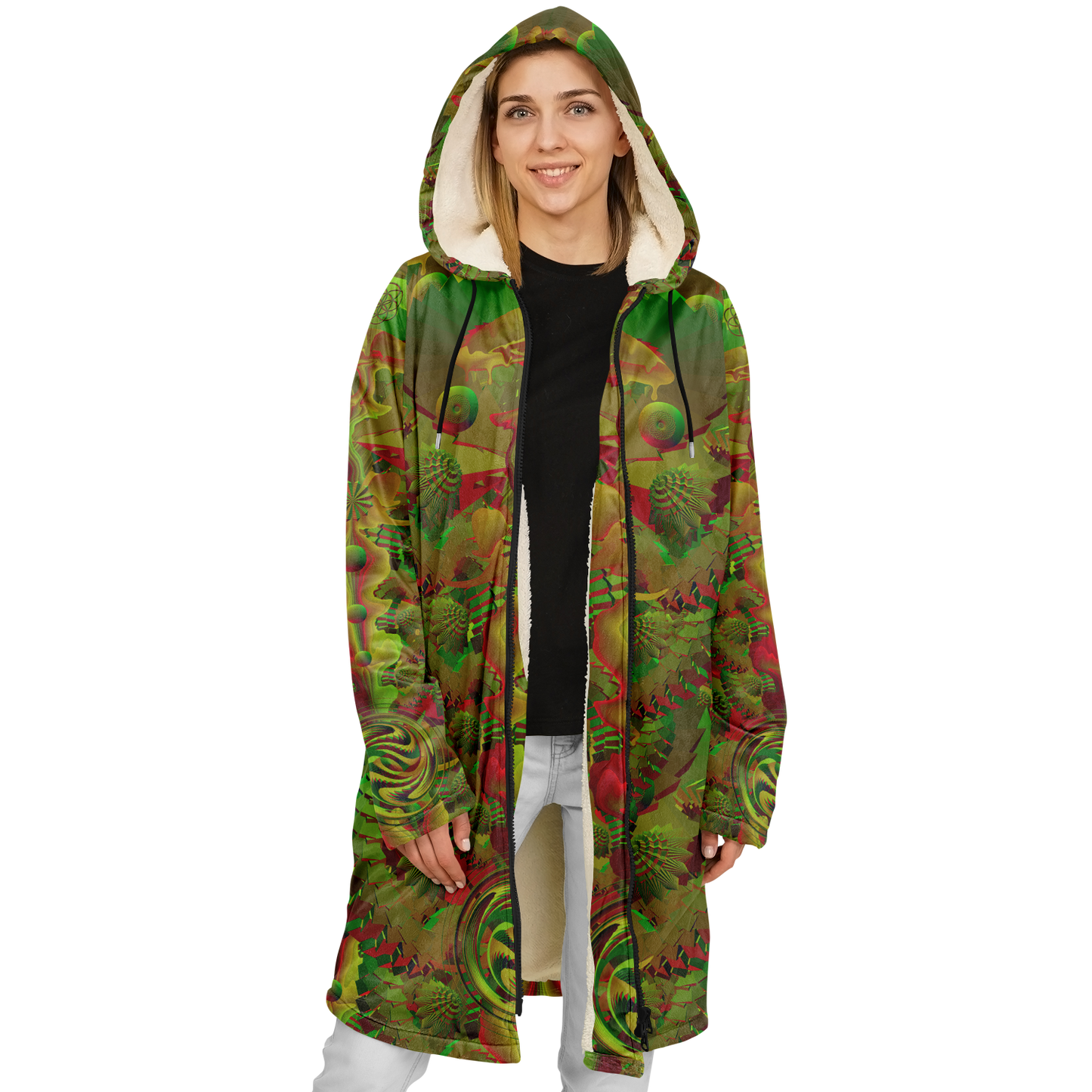 Shroom Flower of Life Green Cloak