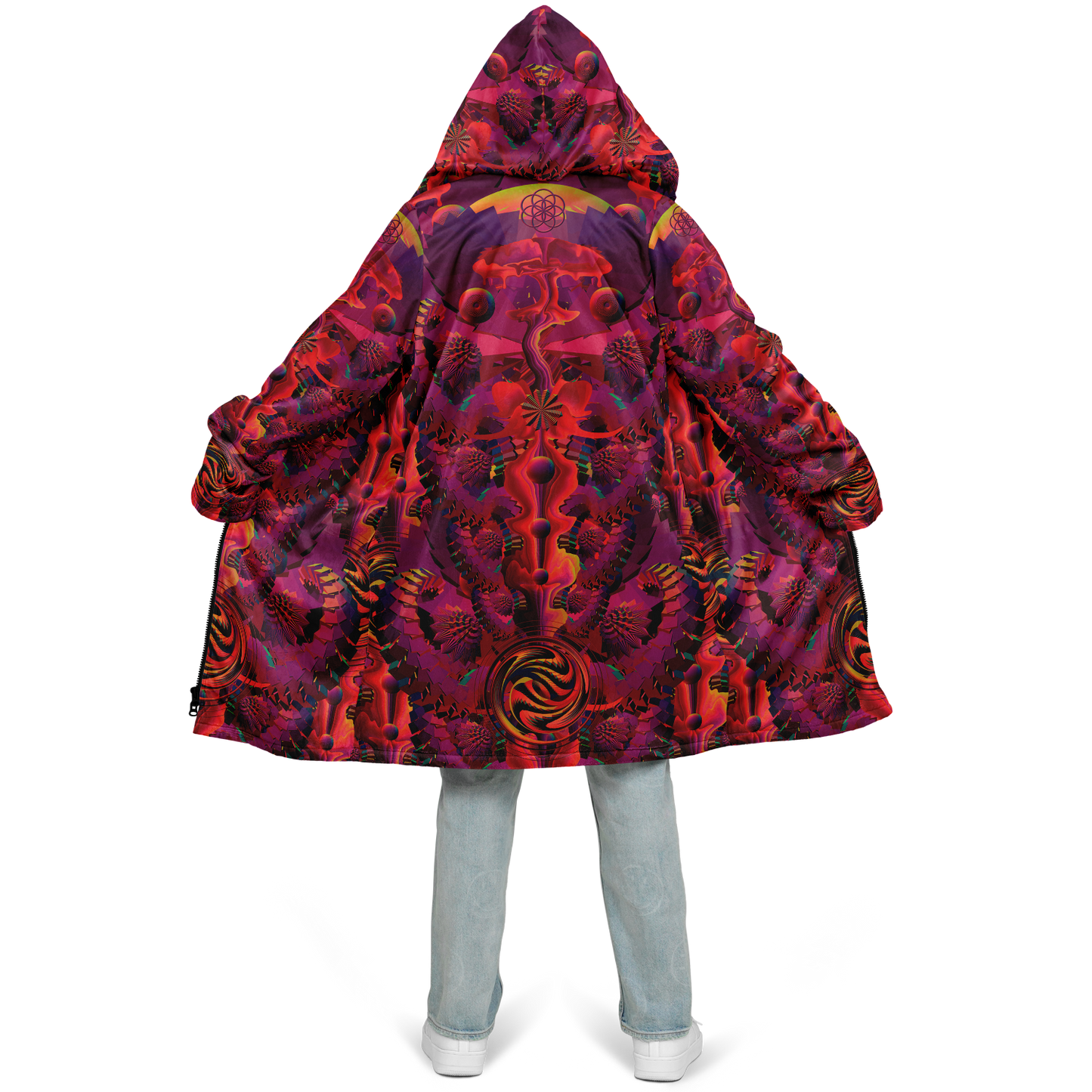 Shroom Flower of Life Red Cloak