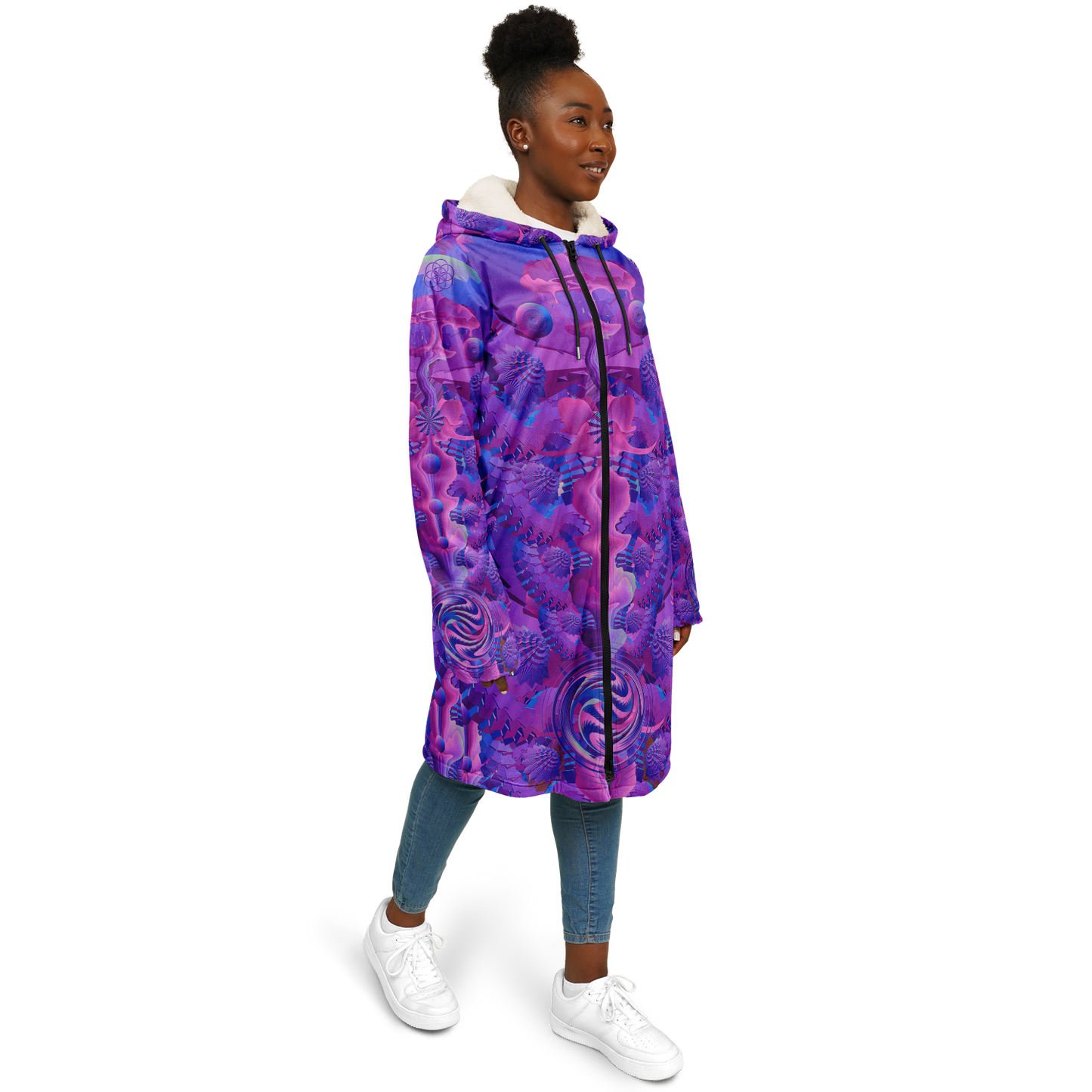 Shroom Flower of Life Purple Cloak