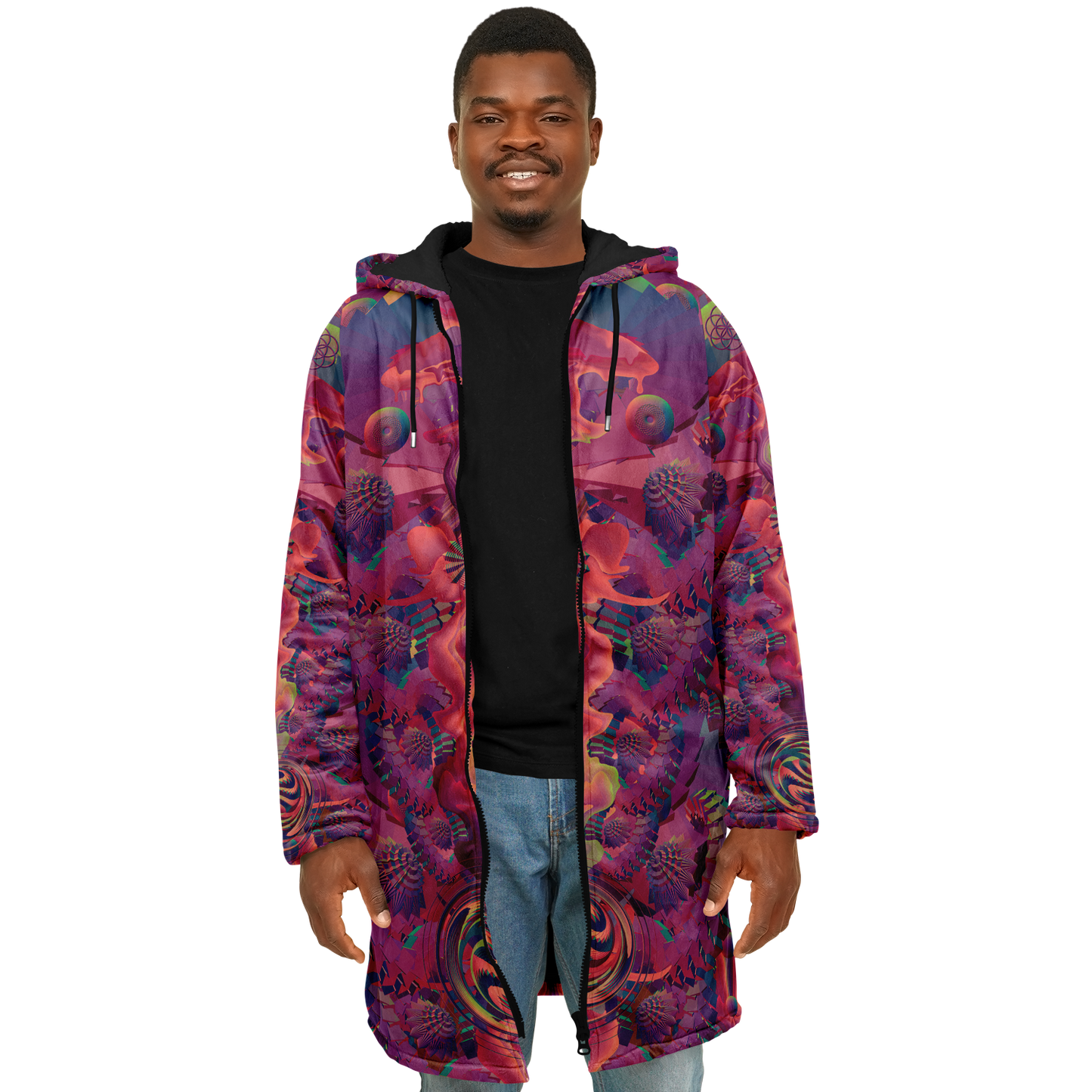 Shroom Flower of Life Fuchsia Cloak