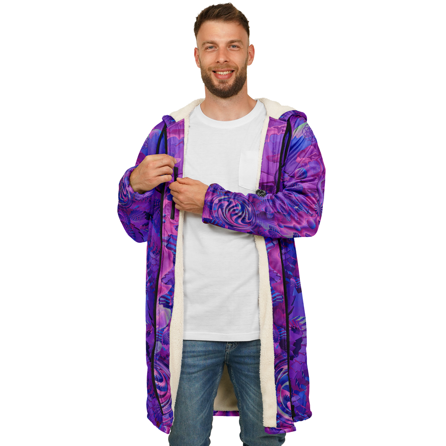 Shroom Flower of Life Purple Cloak