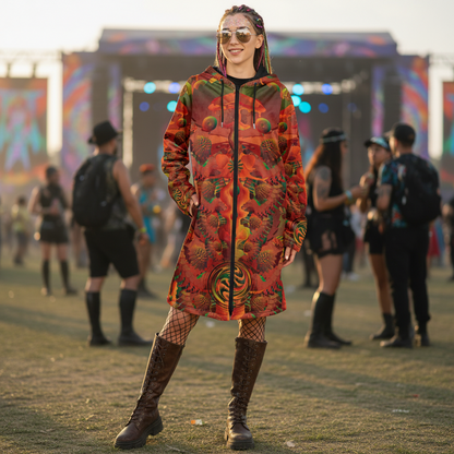Shroom Flower of Life Orange Cloak