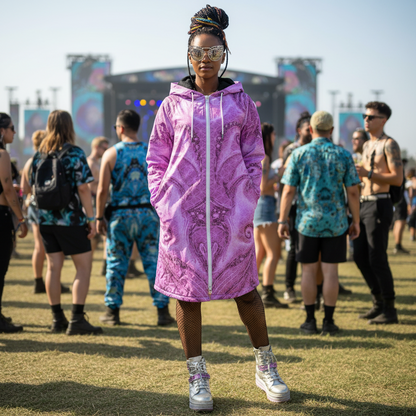Pink Cosmic Flower of Life Cloak