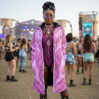 Pink Cosmic Flower of Life Cloak