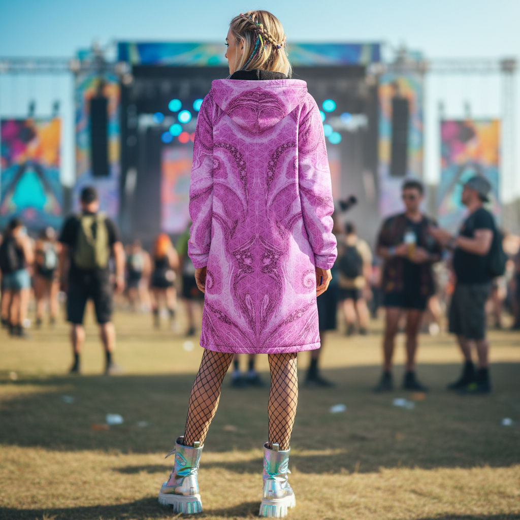 Pink Cosmic Flower of Life Cloak
