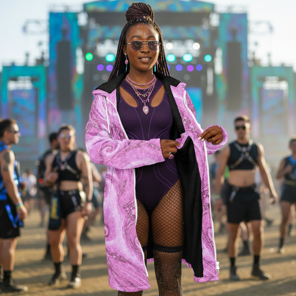 Pink Cosmic Flower of Life Cloak