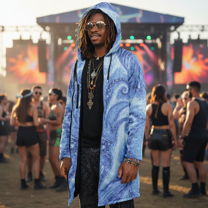 Blue Cosmic Flower of Life Cloak
