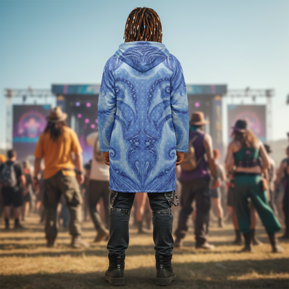 Blue Cosmic Flower of Life Cloak