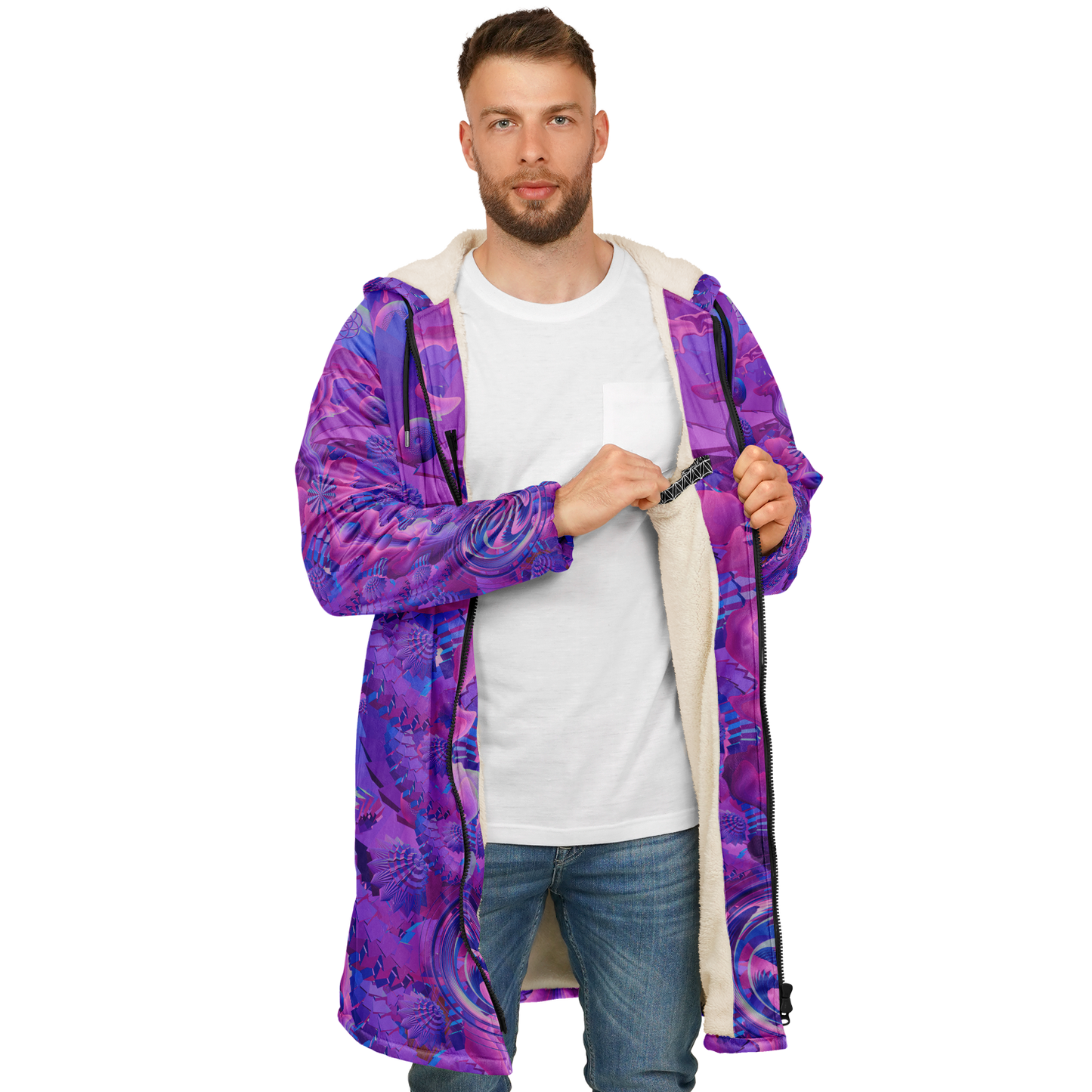 Shroom Flower of Life Purple Cloak