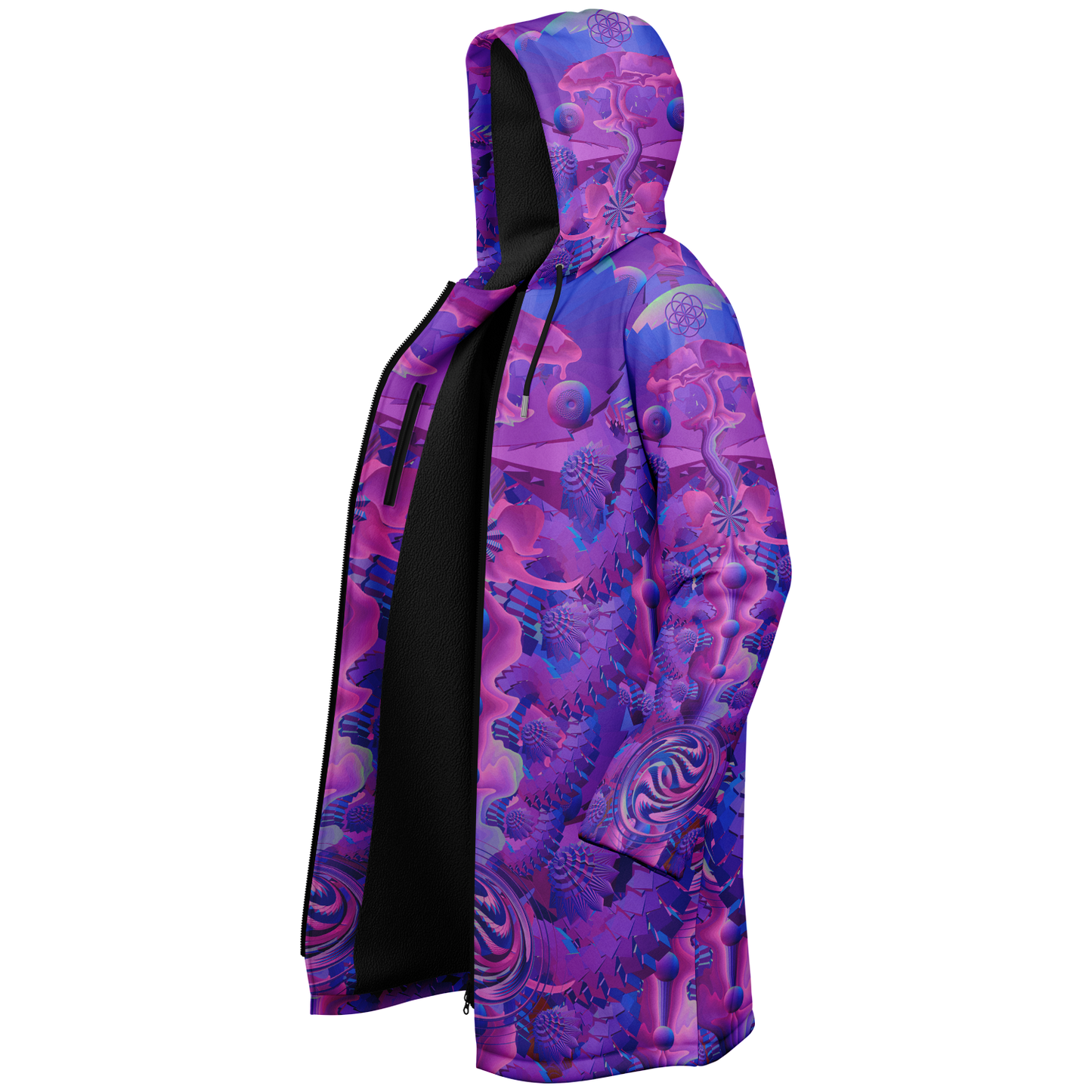 Shroom Flower of Life Purple Cloak