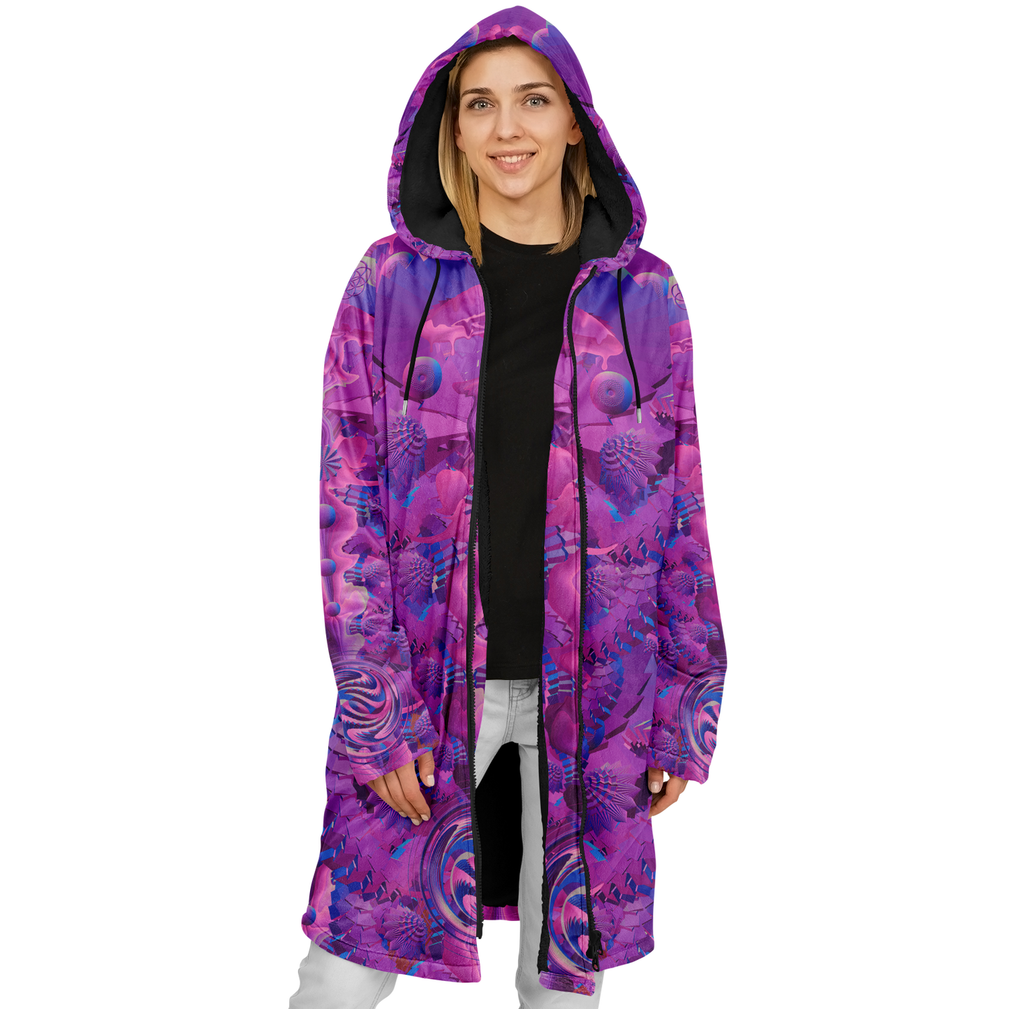 Shroom Flower of Life Pink Cloak