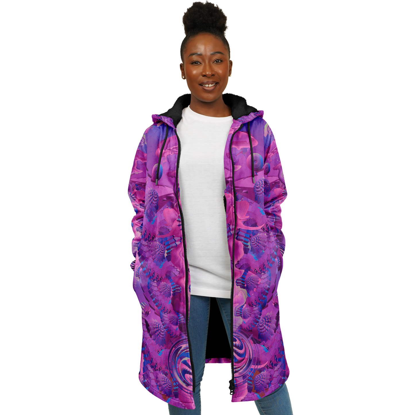 Shroom Flower of Life Pink Cloak