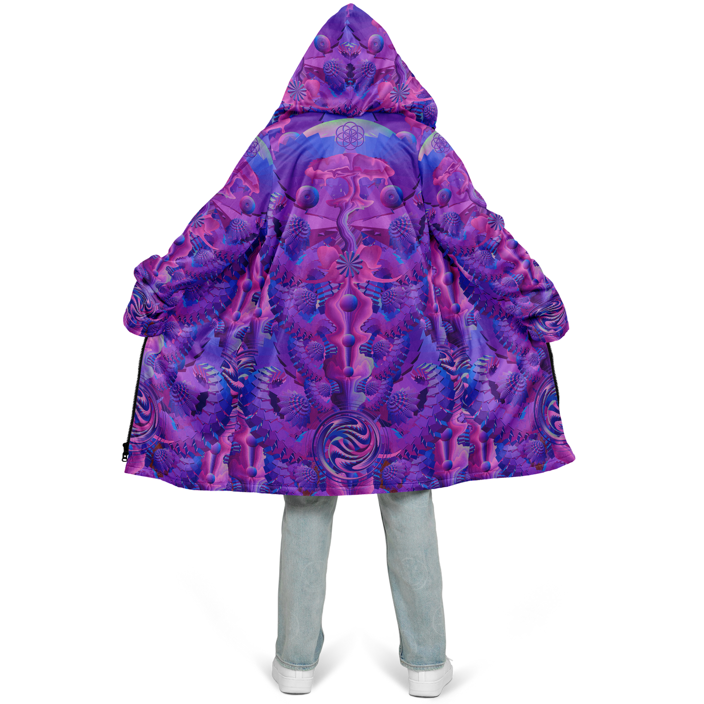 Shroom Flower of Life Purple Cloak