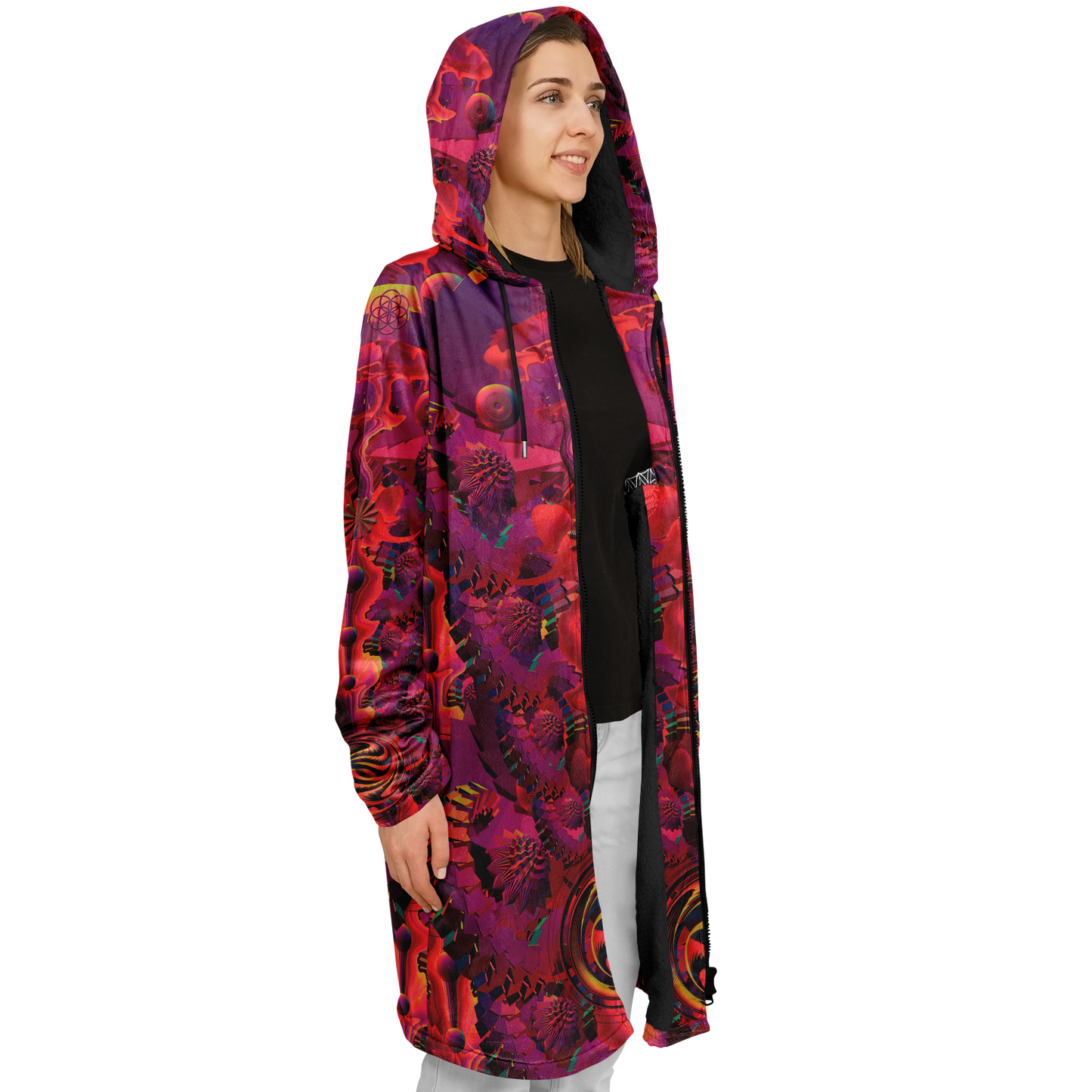 Shroom Flower of Life Red Cloak