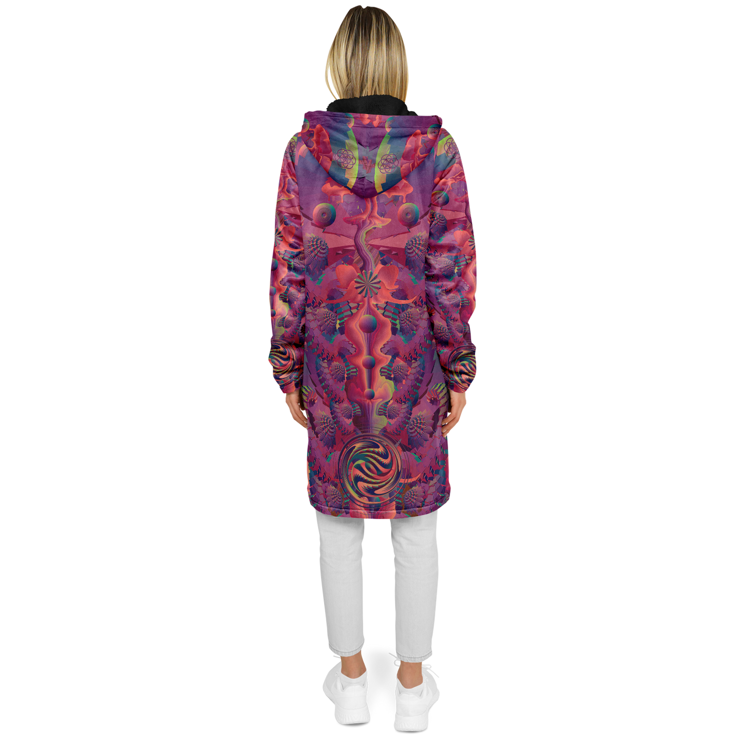 Shroom Flower of Life Fuchsia Cloak