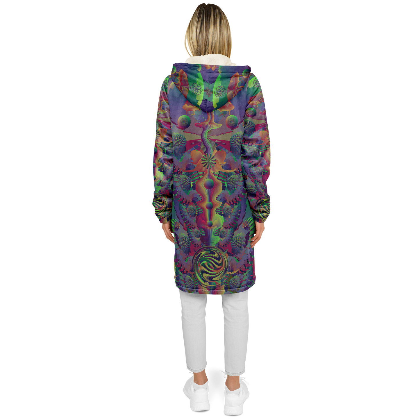 Shroom Flower of Life Dark Rainbow Cloak
