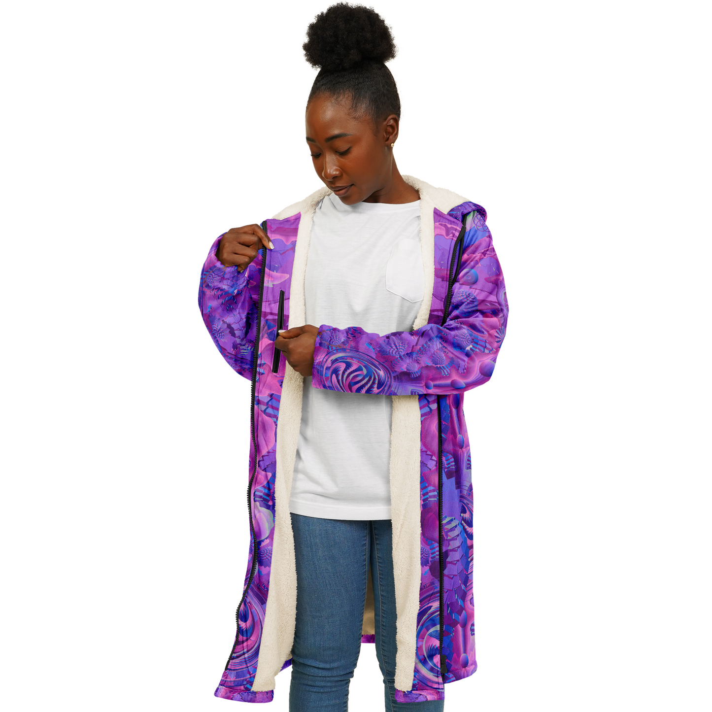 Shroom Flower of Life Purple Cloak