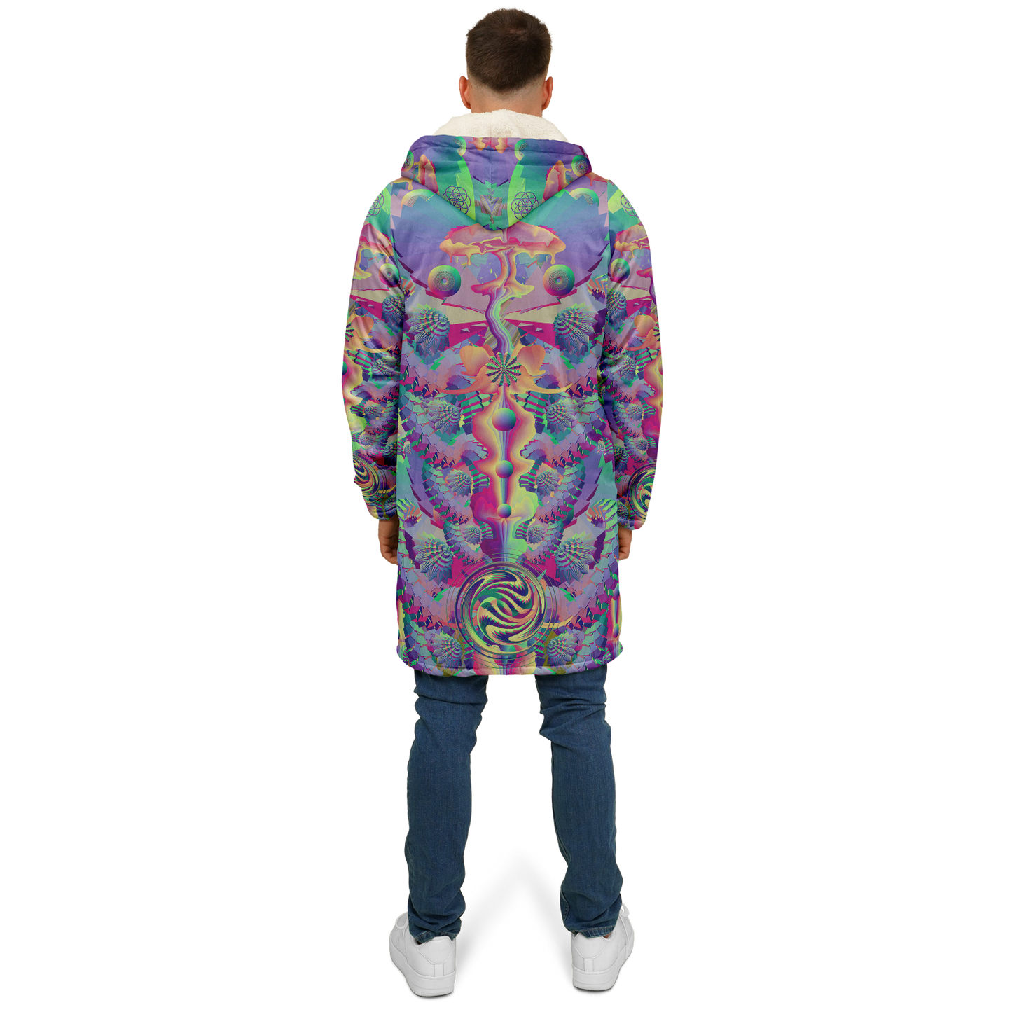 Shroom Flower of Life Pastel Rainbow Cloak