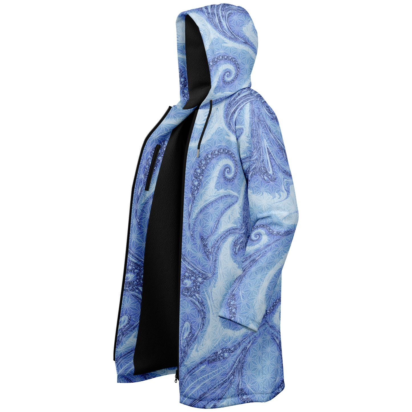 Blue Cosmic Flower of Life Cloak