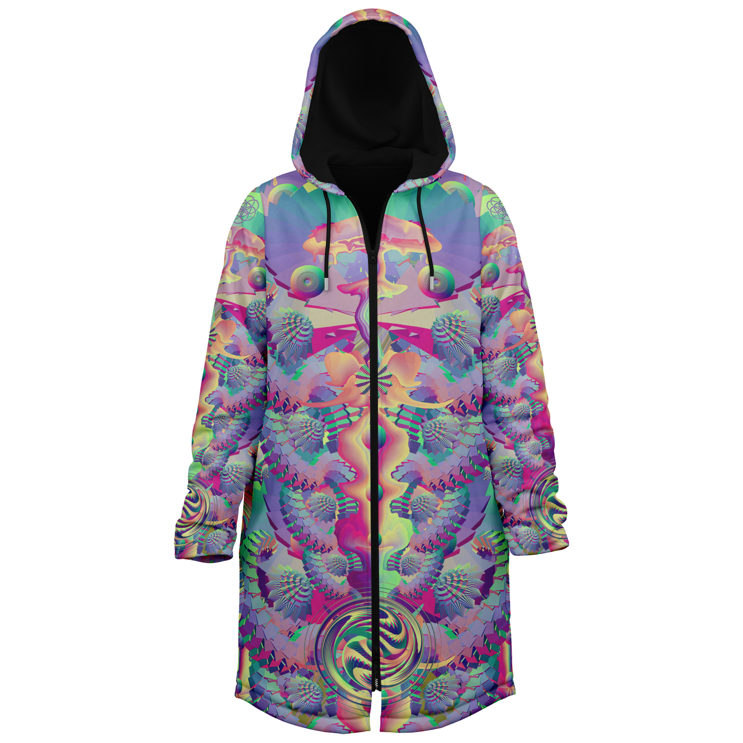 Shroom Flower of Life Pastel Rainbow Cloak