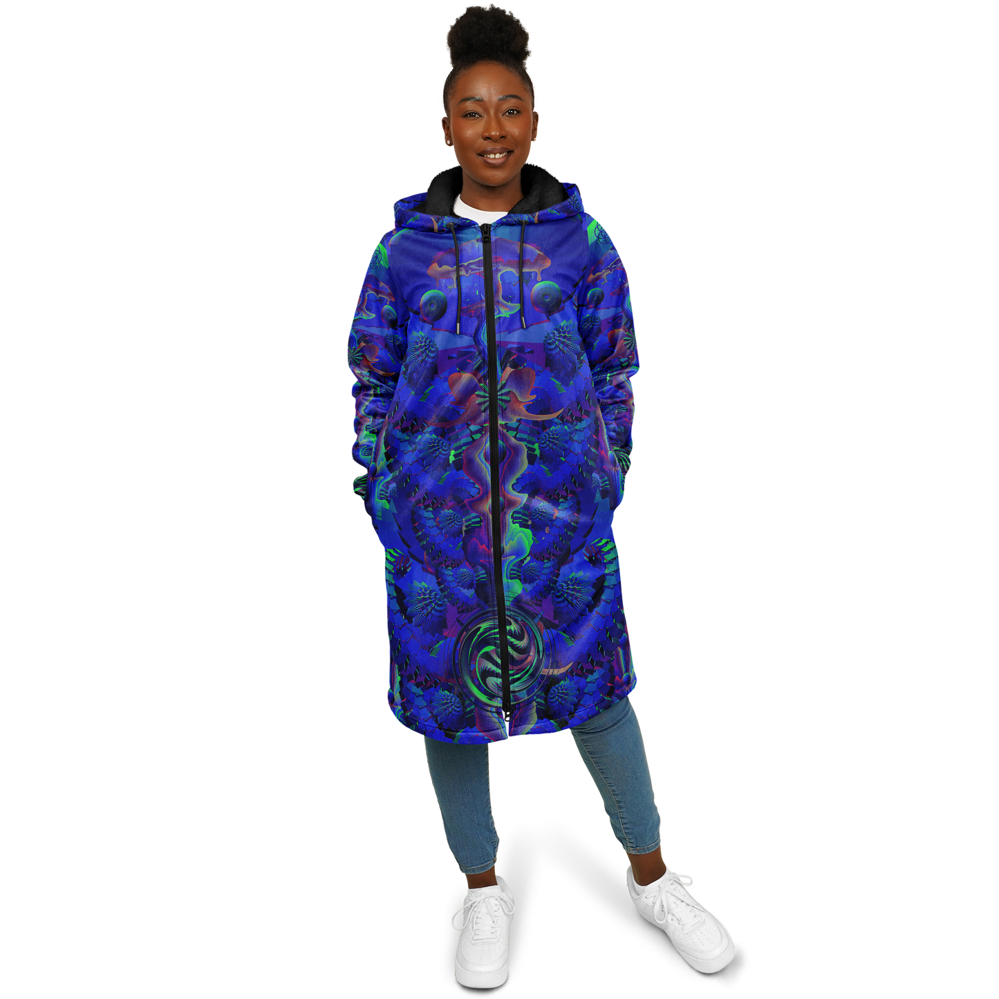 Shroom Flower of Life Blue Cloak