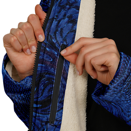 Metallic Blue Fractal Cloak