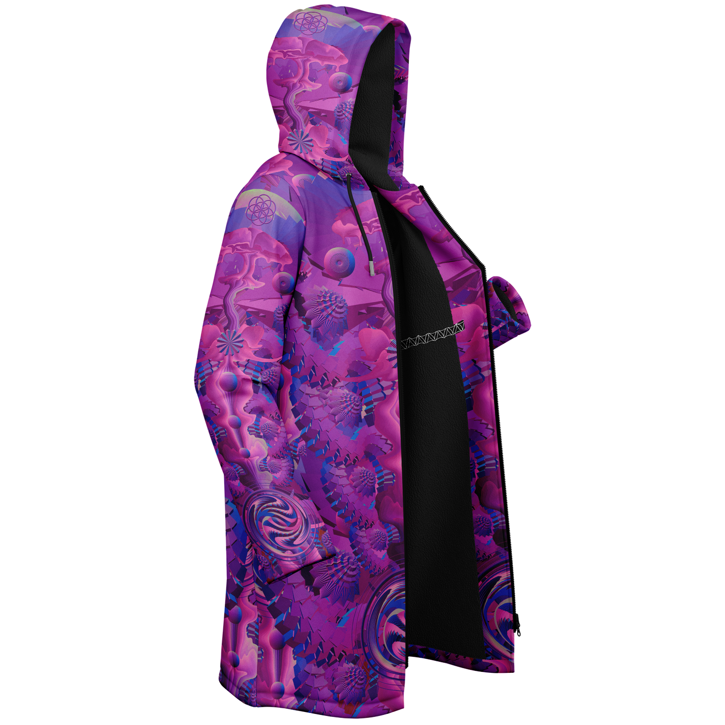Shroom Flower of Life Pink Cloak