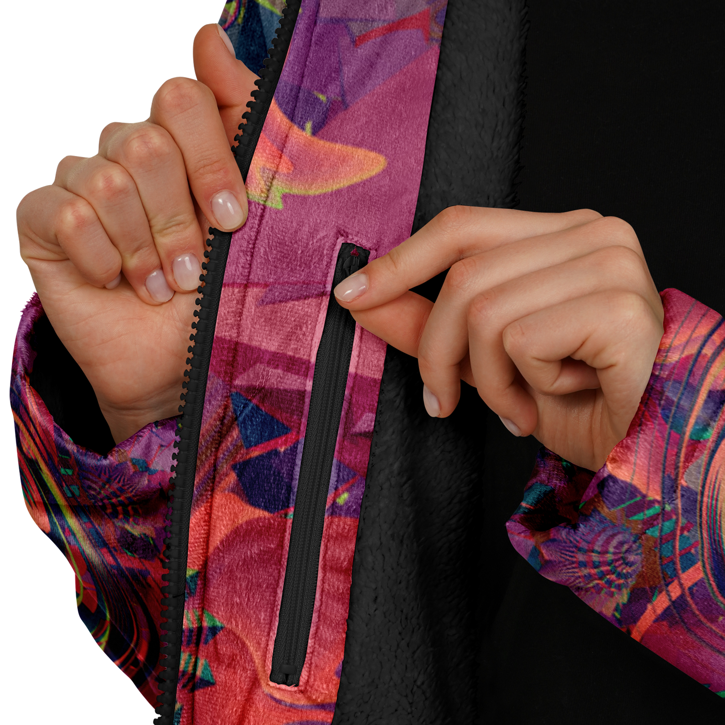 Shroom Flower of Life Fuchsia Cloak