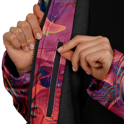 Shroom Flower of Life Fuchsia Cloak