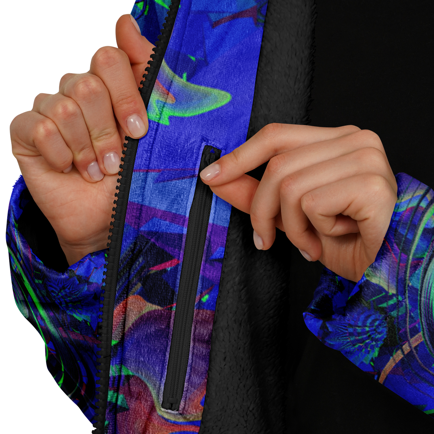 Shroom Flower of Life Blue Cloak